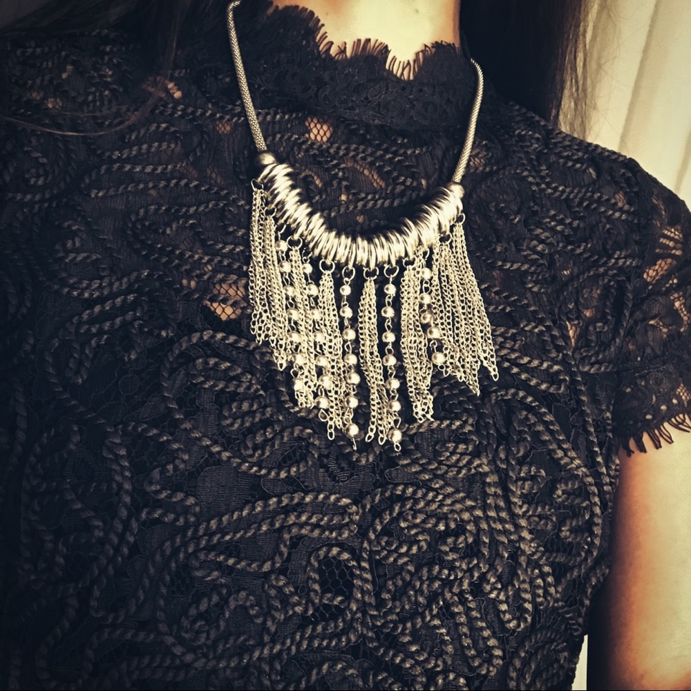 Silver Tassel Necklace